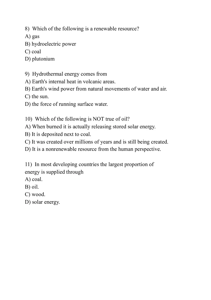 Earth's Resources and Environmental Protection (Assignment) - Page 7
