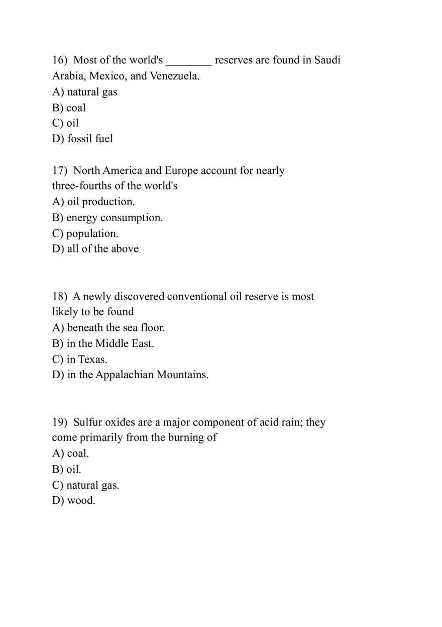 Earth's Resources and Environmental Protection (Assignment) - Page 9