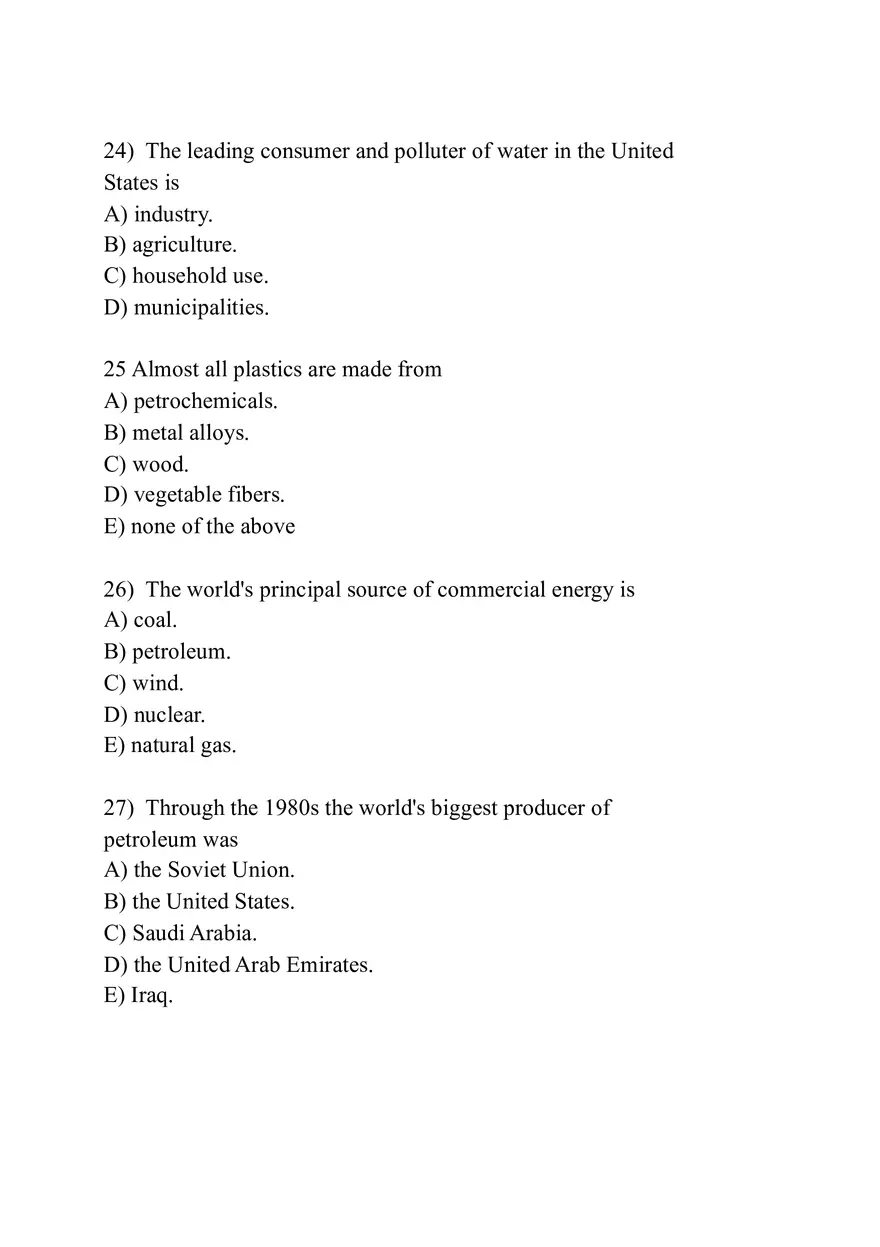 Earth's Resources and Environmental Protection (Assignment) - Page 11