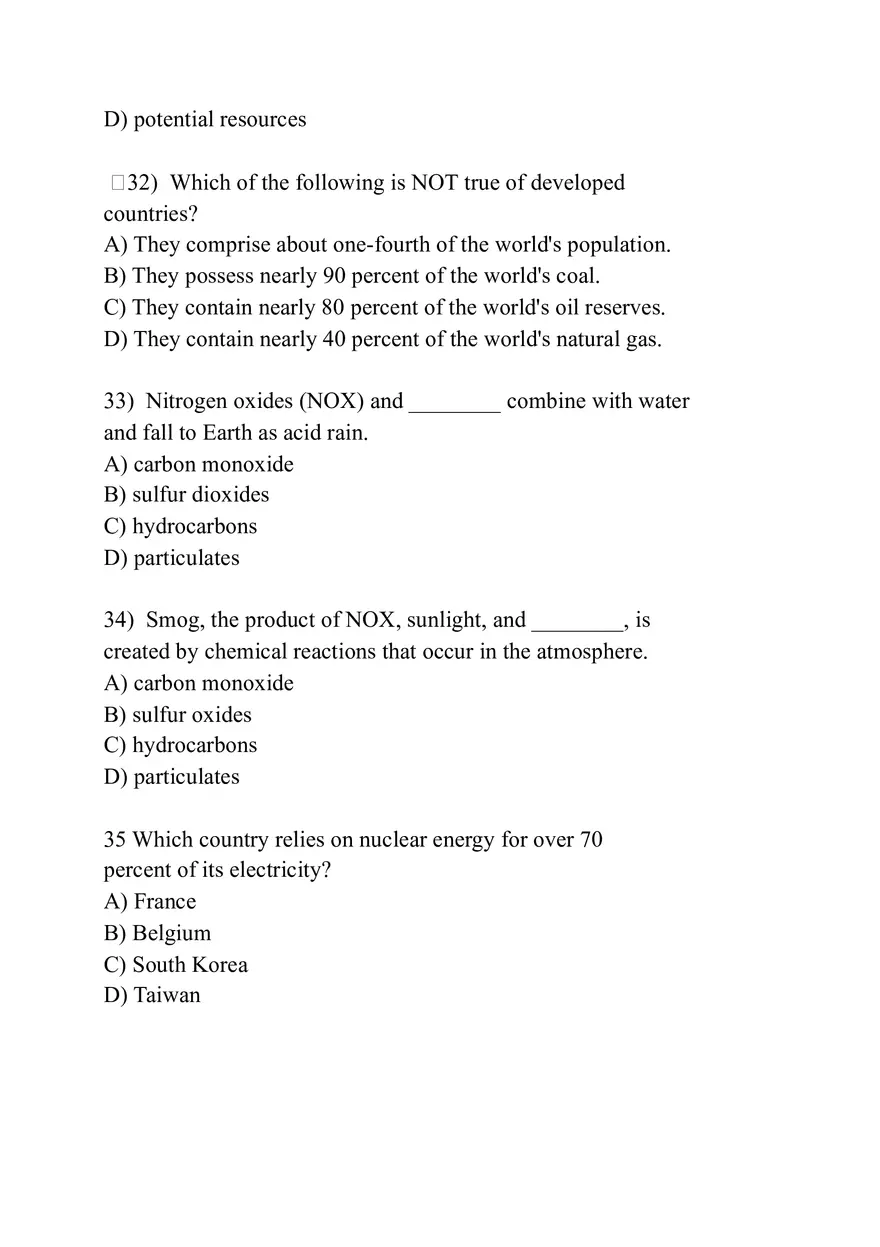 Earth's Resources and Environmental Protection (Assignment) - Page 13