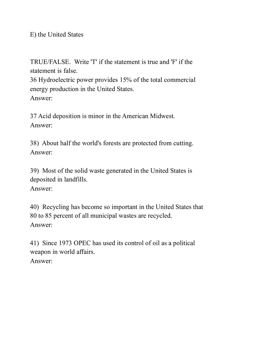Earth's Resources and Environmental Protection (Assignment) - Page 14
