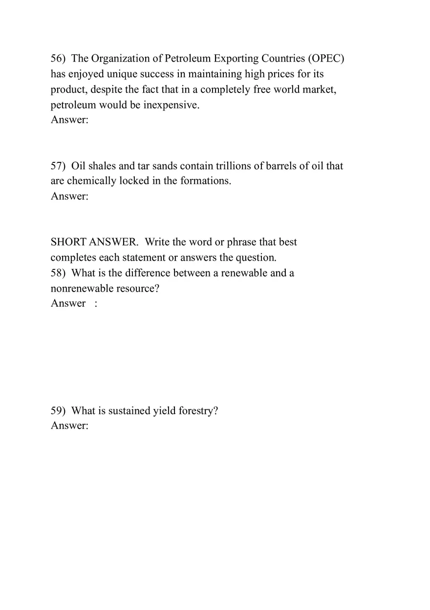 Earth's Resources and Environmental Protection (Assignment) - Page 5