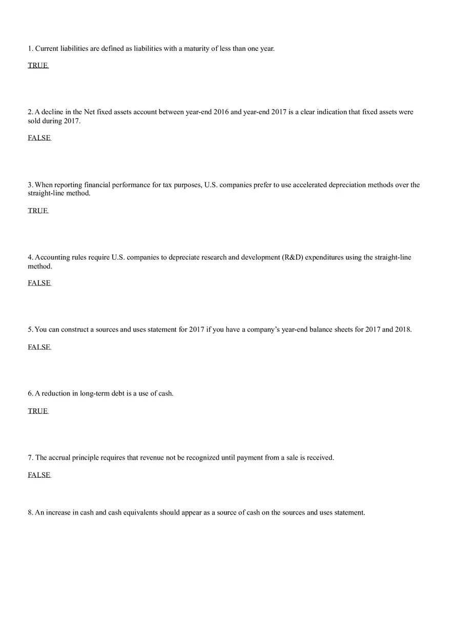 Chapter 1 Interpreting Financial Statements with Examples - Page 1