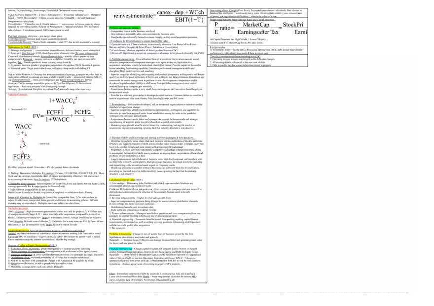 Corporate Finance Ultimate Cheat Sheet - Page 3