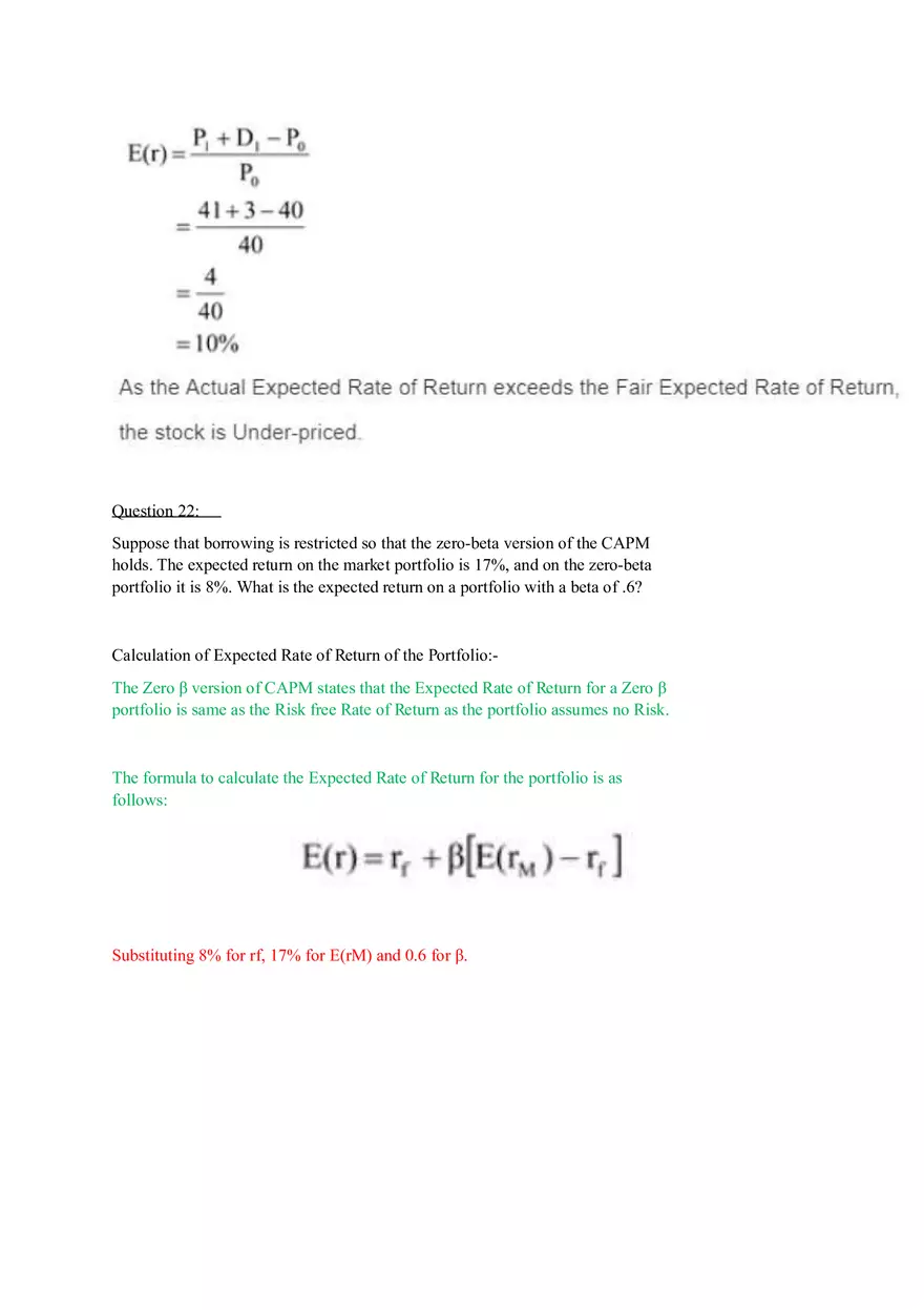 Capital Asset Pricing Model (Part 4) - Page 11