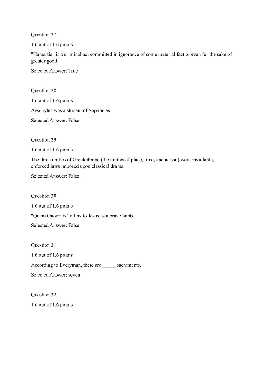 Reading Comprehension Question from the play Everyman - Page 12