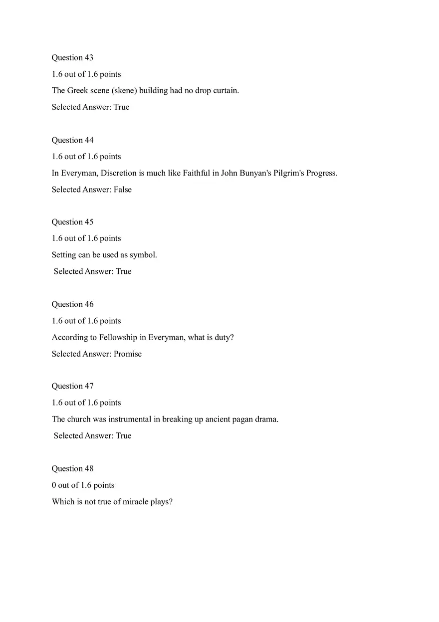 Reading Comprehension Question from the play Everyman - Page 4