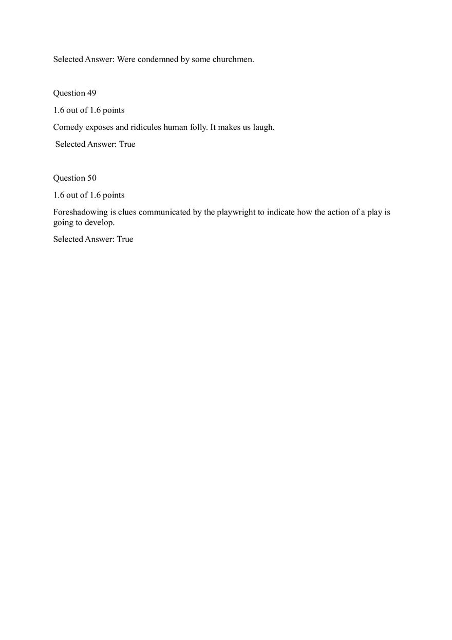 Reading Comprehension Question from the play Everyman - Page 5