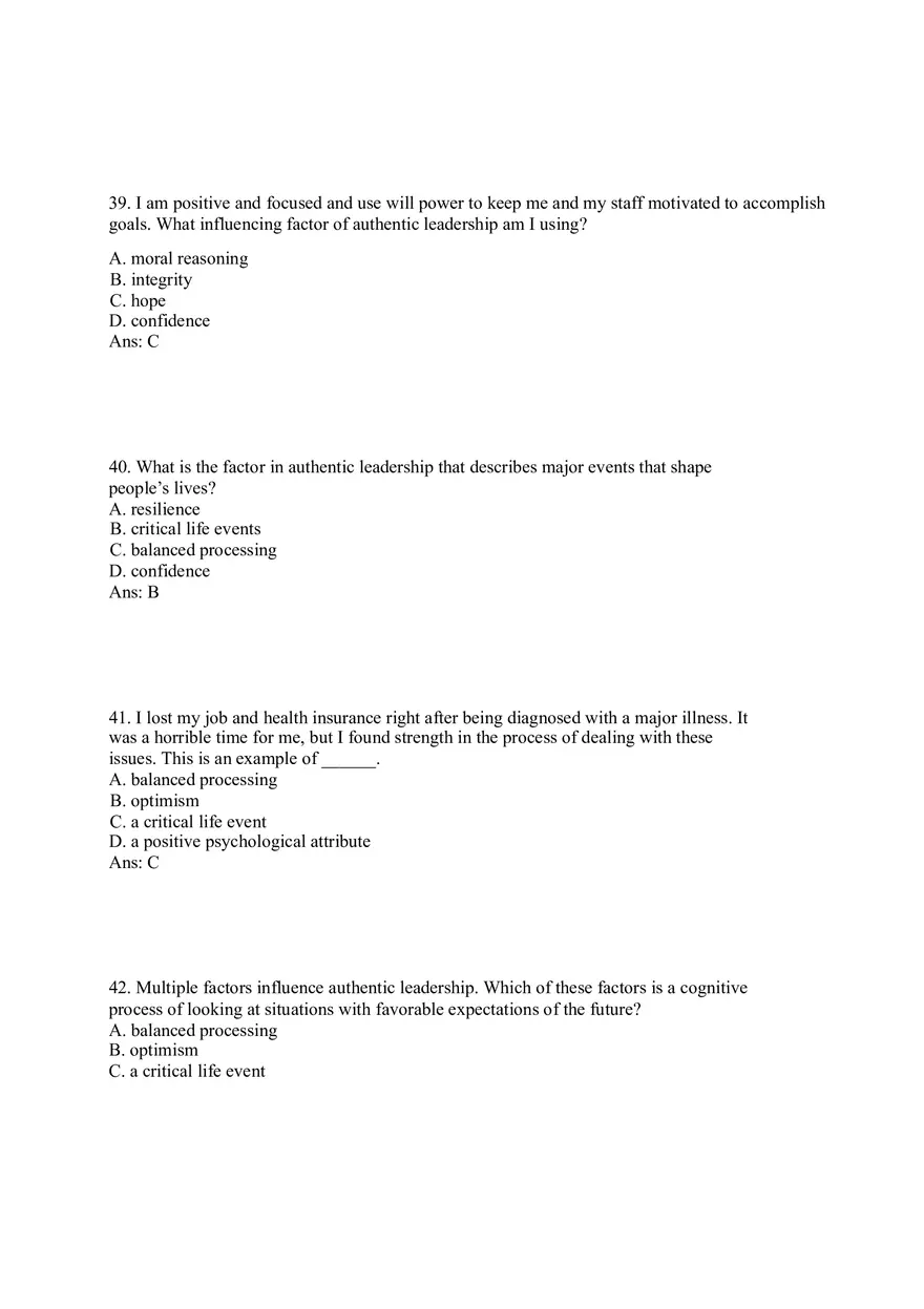 Authentic Leadership Part 2 - Page 1