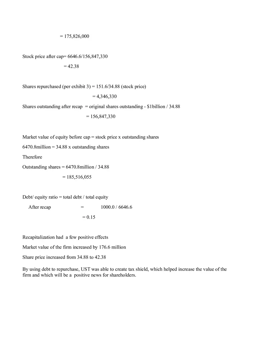 Debt Policy at UST Inc - Page 7