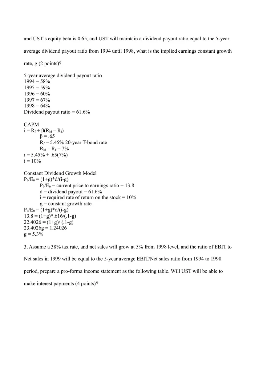 Debt Policy at UST Inc - Page 3