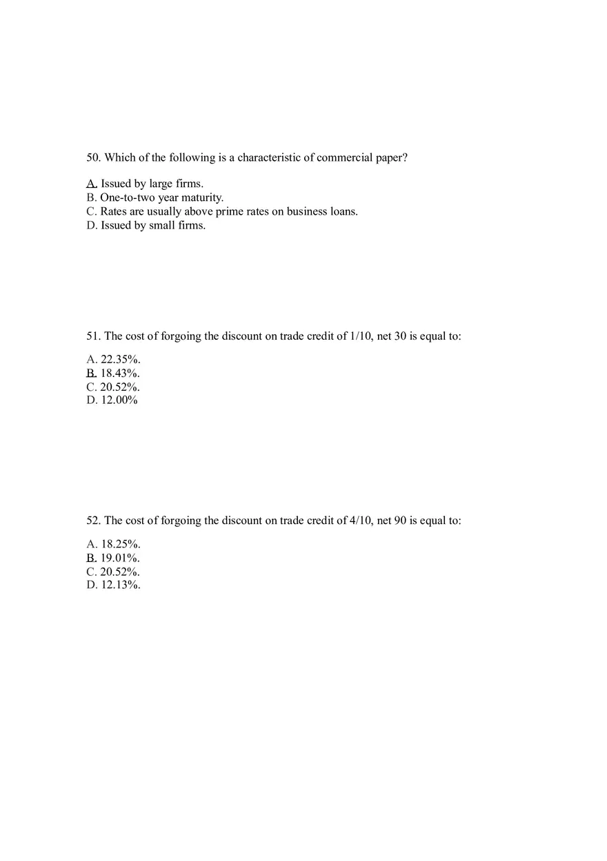 Sources of Short-Term Financing Answer Key 2 - Page 8