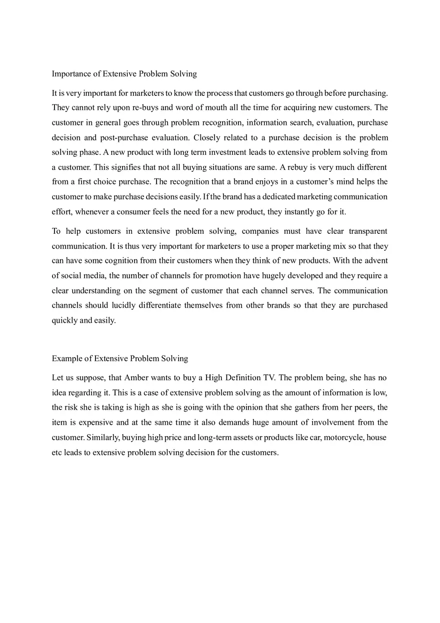 What is Extensive Problem Solving Study Notes - Page 2