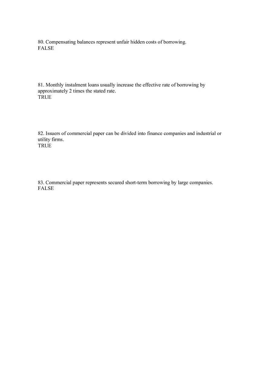 Sources of Short-Term Financing Answer Key 3 - Page 7