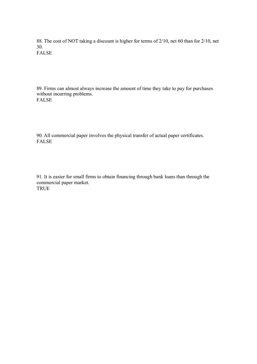 Sources of Short-Term Financing Answer Key 3 - Page 9
