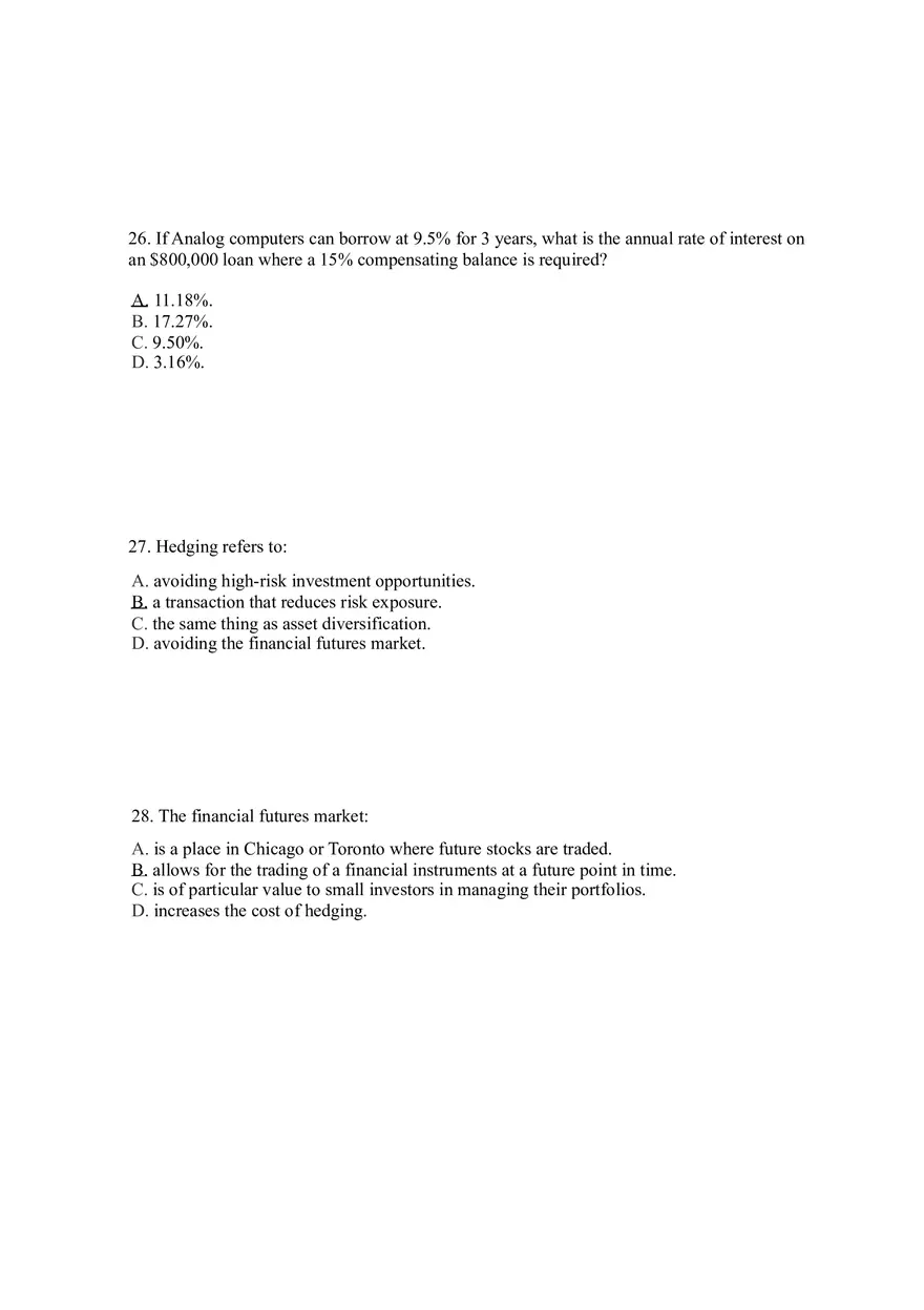 Sources of Short-Term Financing Answer Key 1 - Page 10