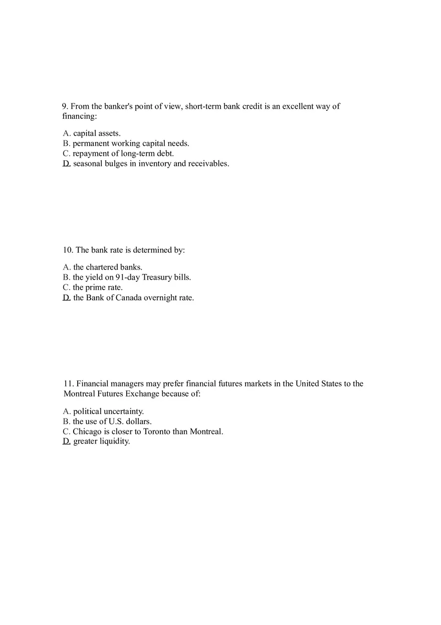 Sources of Short-Term Financing Answer Key 1 - Page 4