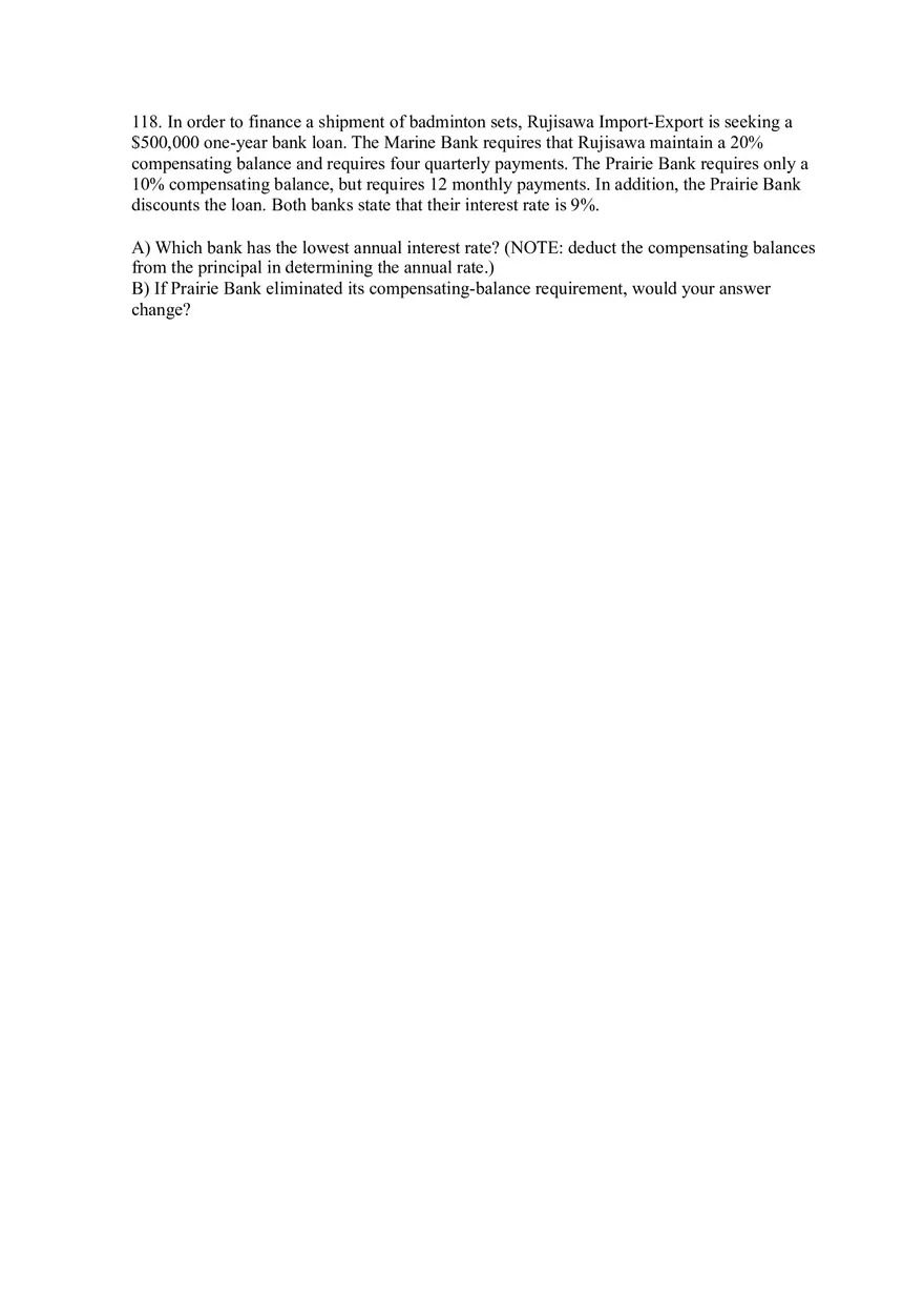Sources of Short-Term Financing Answer Key 4 - Page 3