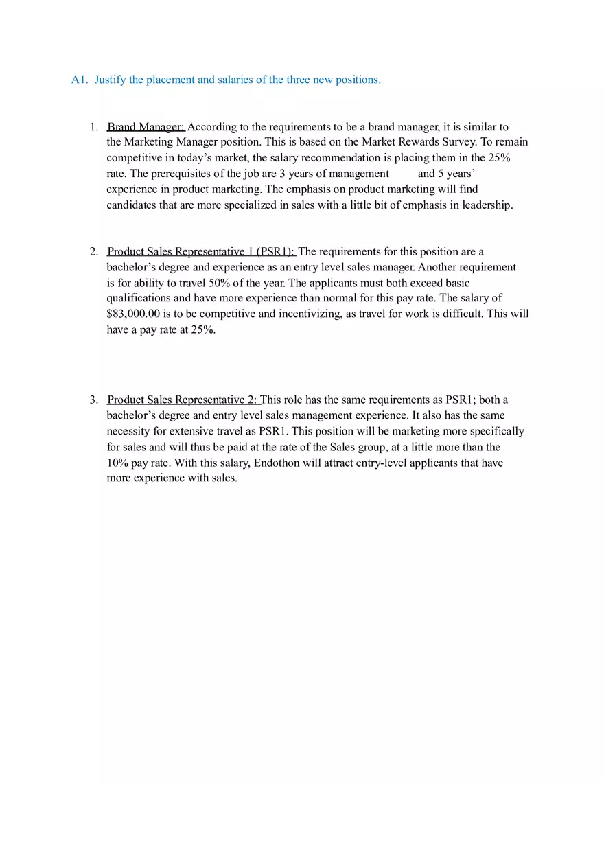 Compensation and Benefits Task 1 Endothon - Page 2
