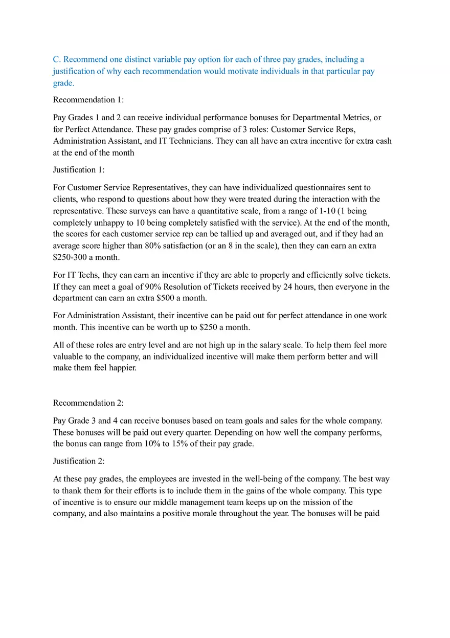 Compensation and Benefits Task 1 Endothon - Page 6