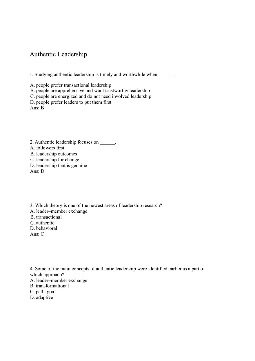 Authentic Leadership Part 1 - Page 1