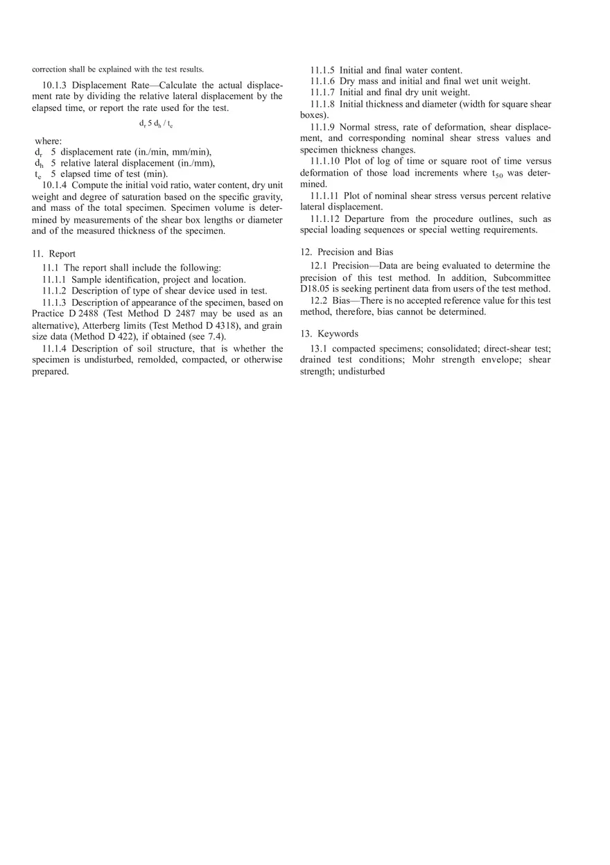 Standard Test Method for Direct Shear Test of Soils Under Consolidated Drained Conditions - Page 6