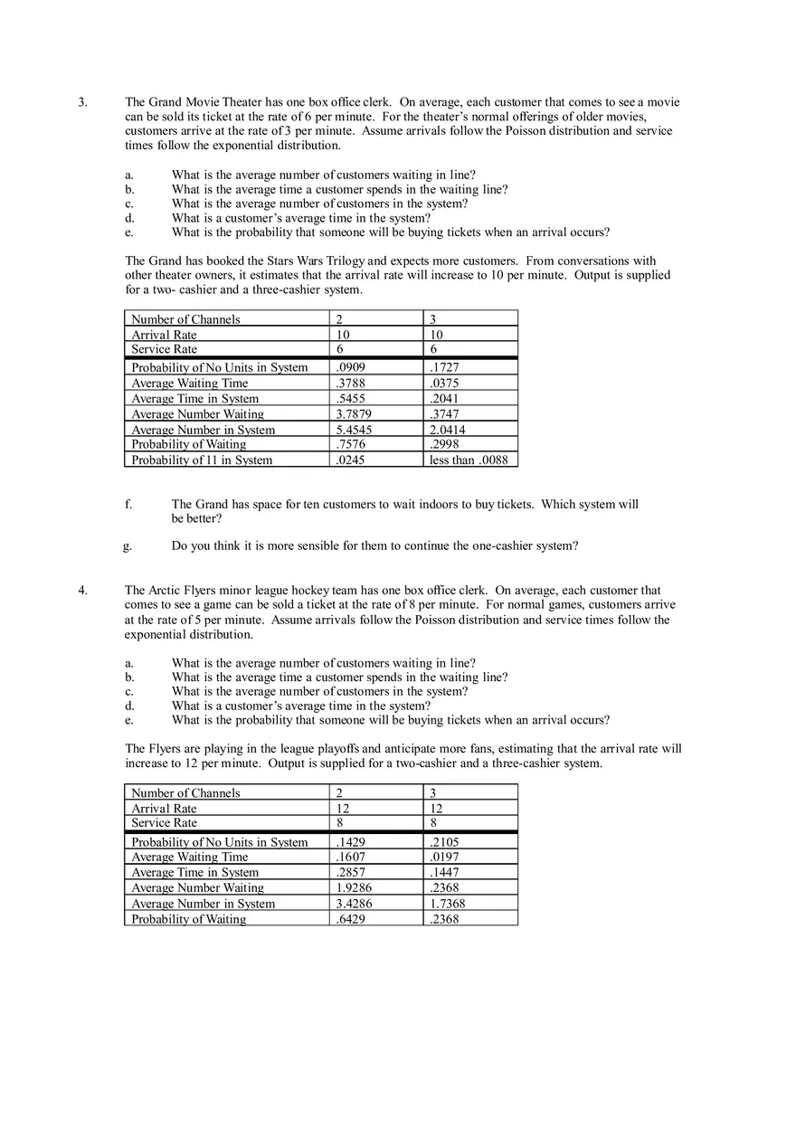 Waiting Line Models - Page 7