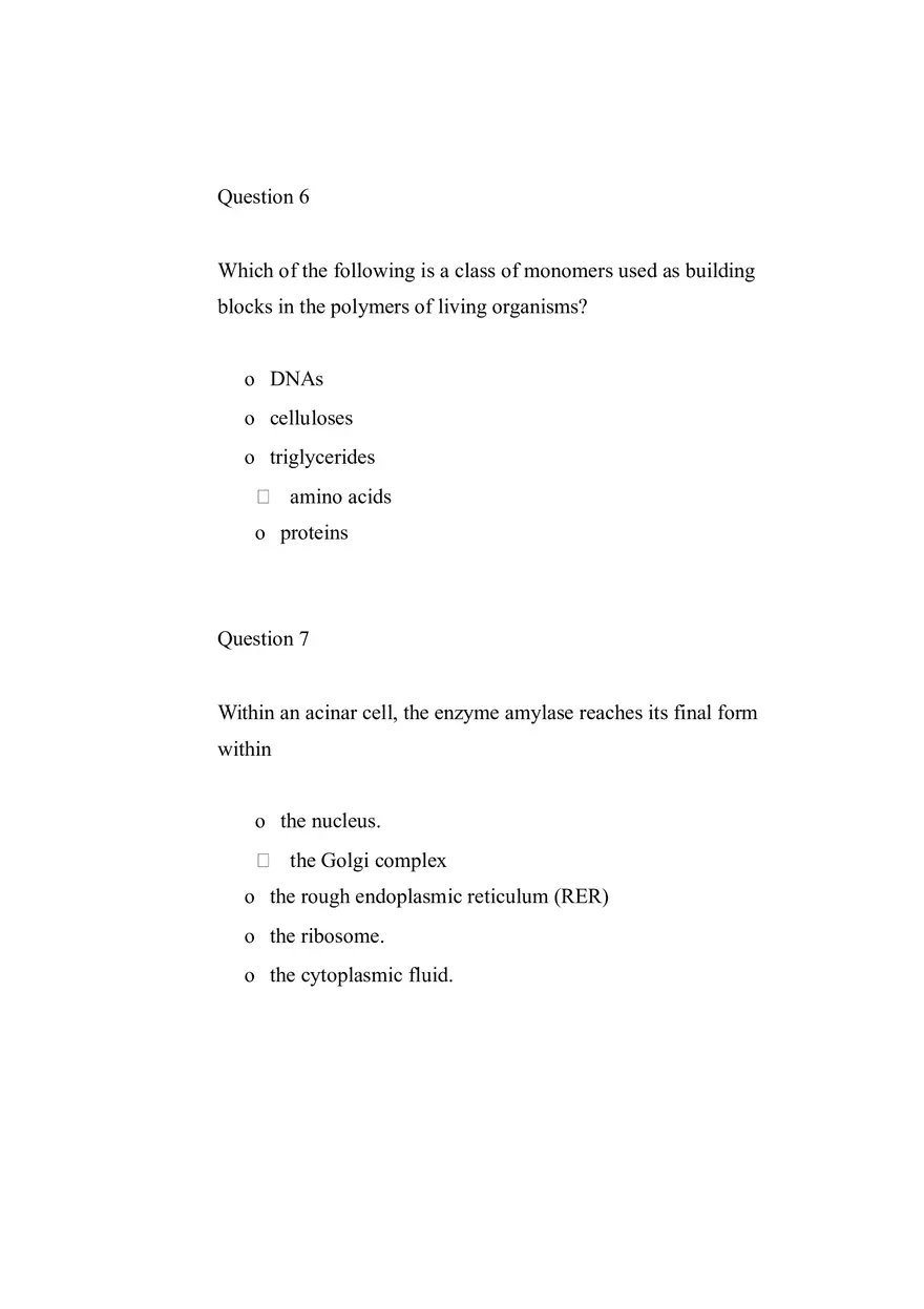 Quiz Molecules and Cells - Page 8