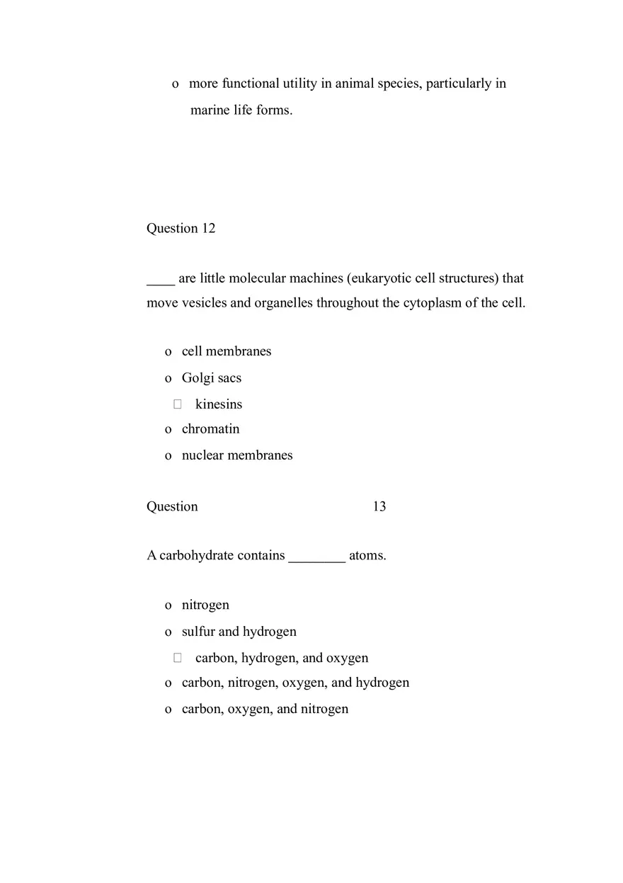 Quiz Molecules and Cells - Page 11