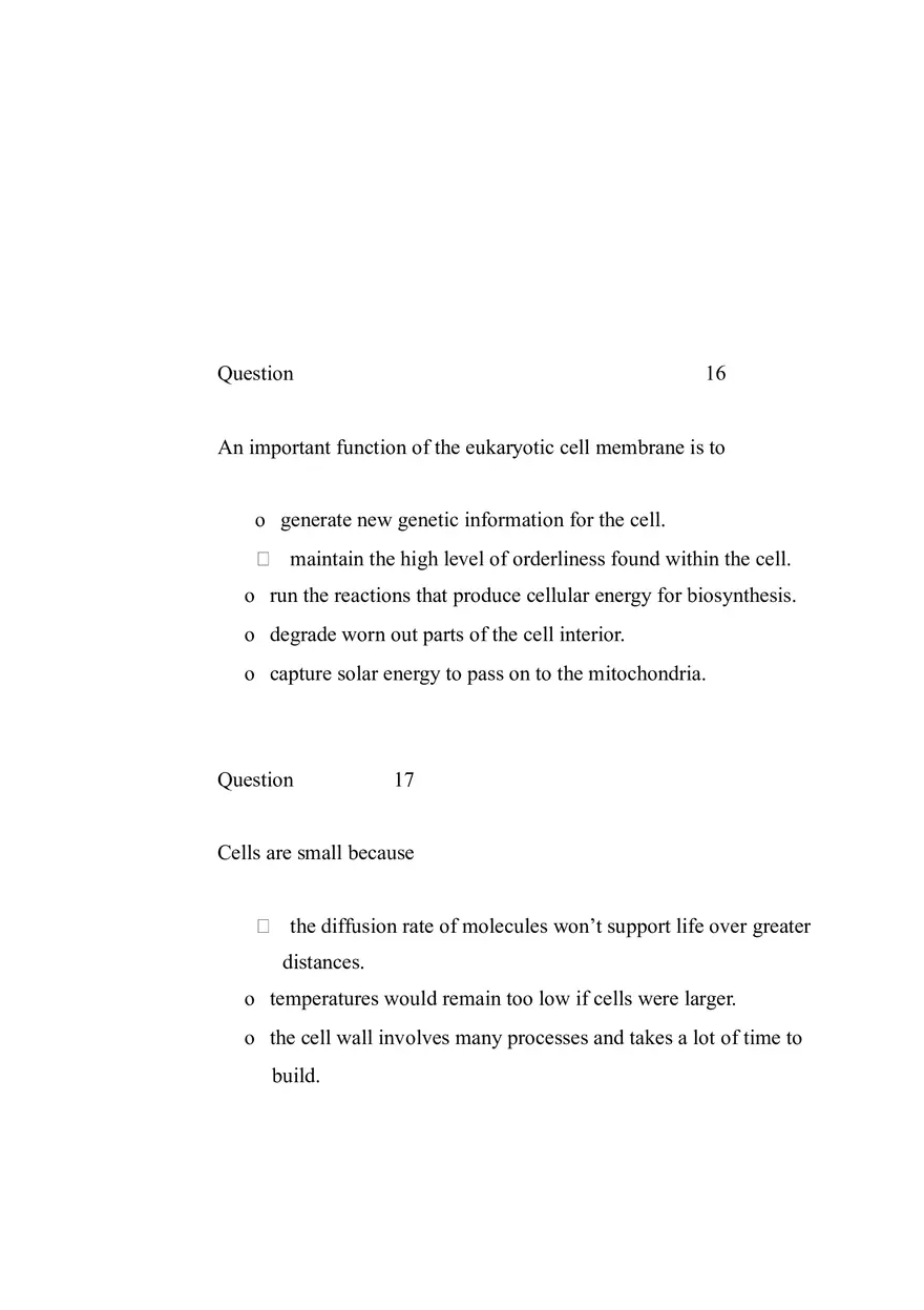 Quiz Molecules and Cells - Page 13
