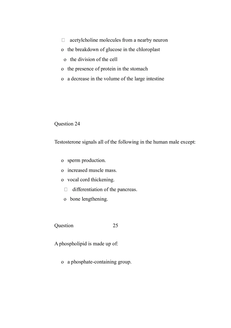 Quiz Molecules and Cells - Page 5