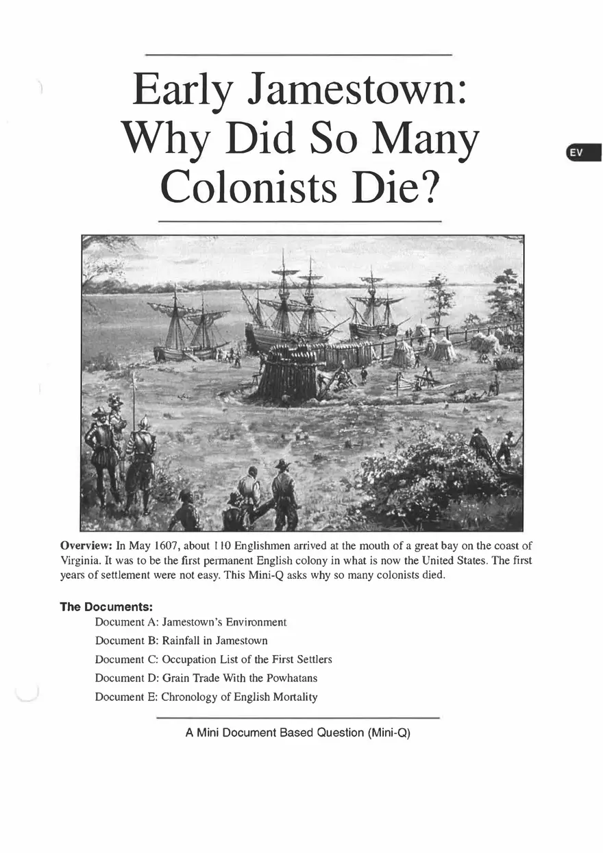Early Jamestown - Why did so Many Colonists Die Part 1 - Page 1