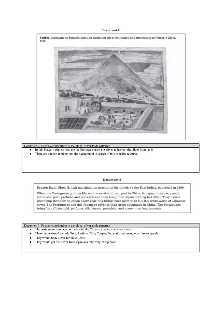 Silver Trade DBQ Skills Practice - Page 2