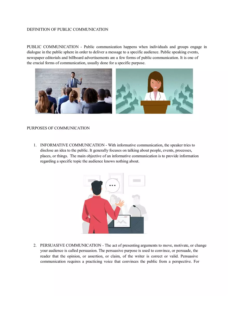 Definition of Public Communication - Page 1