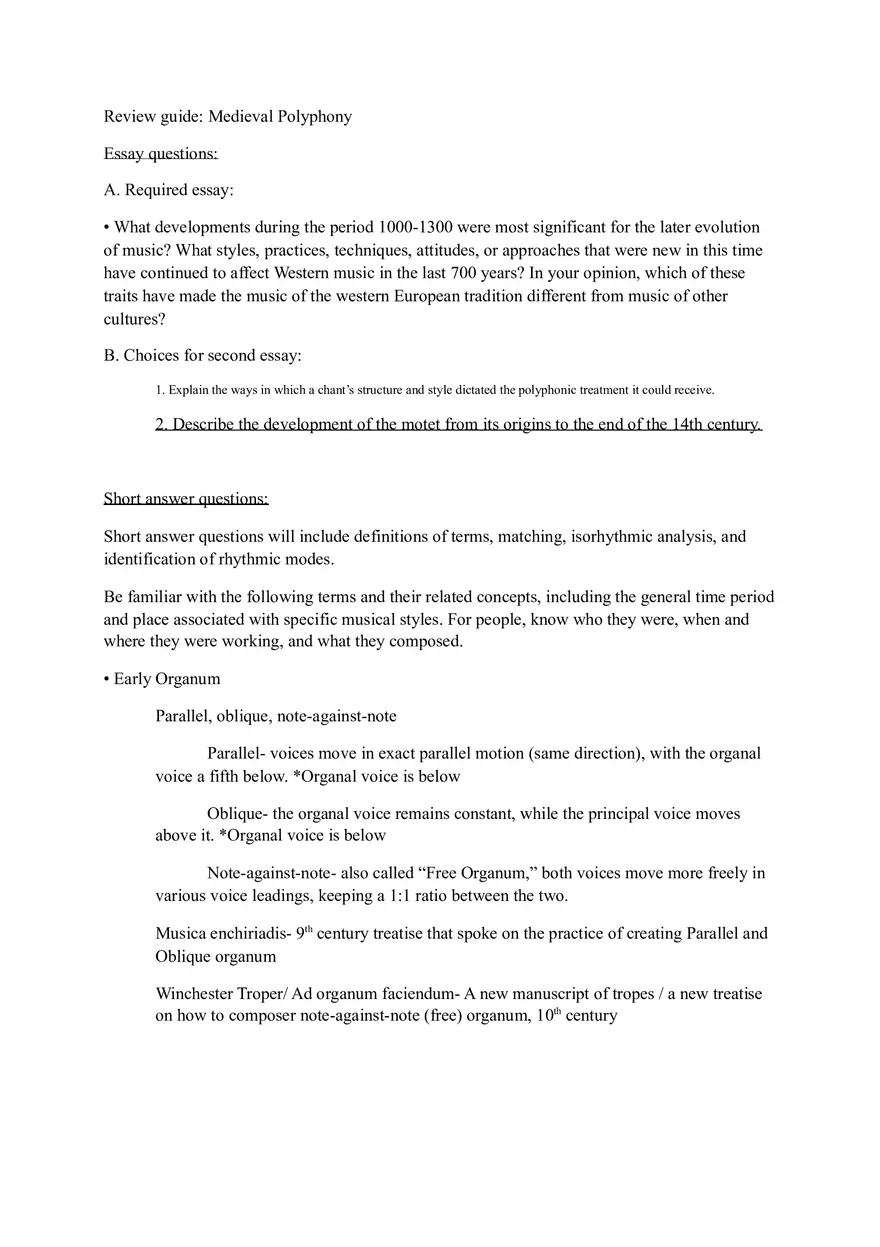 Medieval Polyphony - Page 1