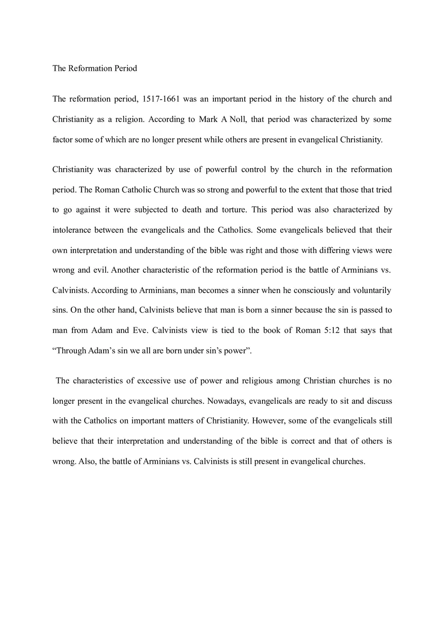 The Reformation Period - Page 1