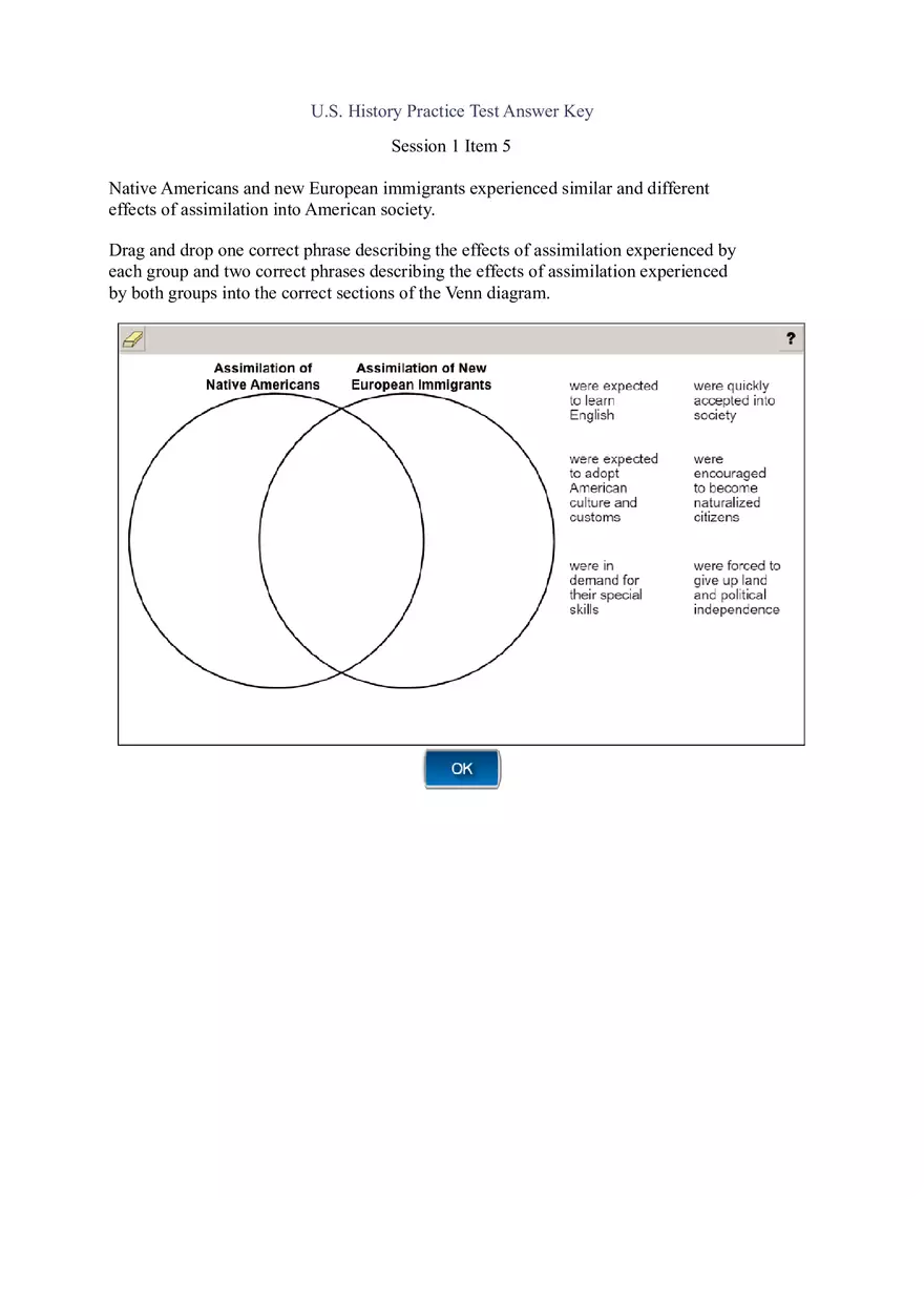 U.S. History Practice Test Part 1 - Page 1