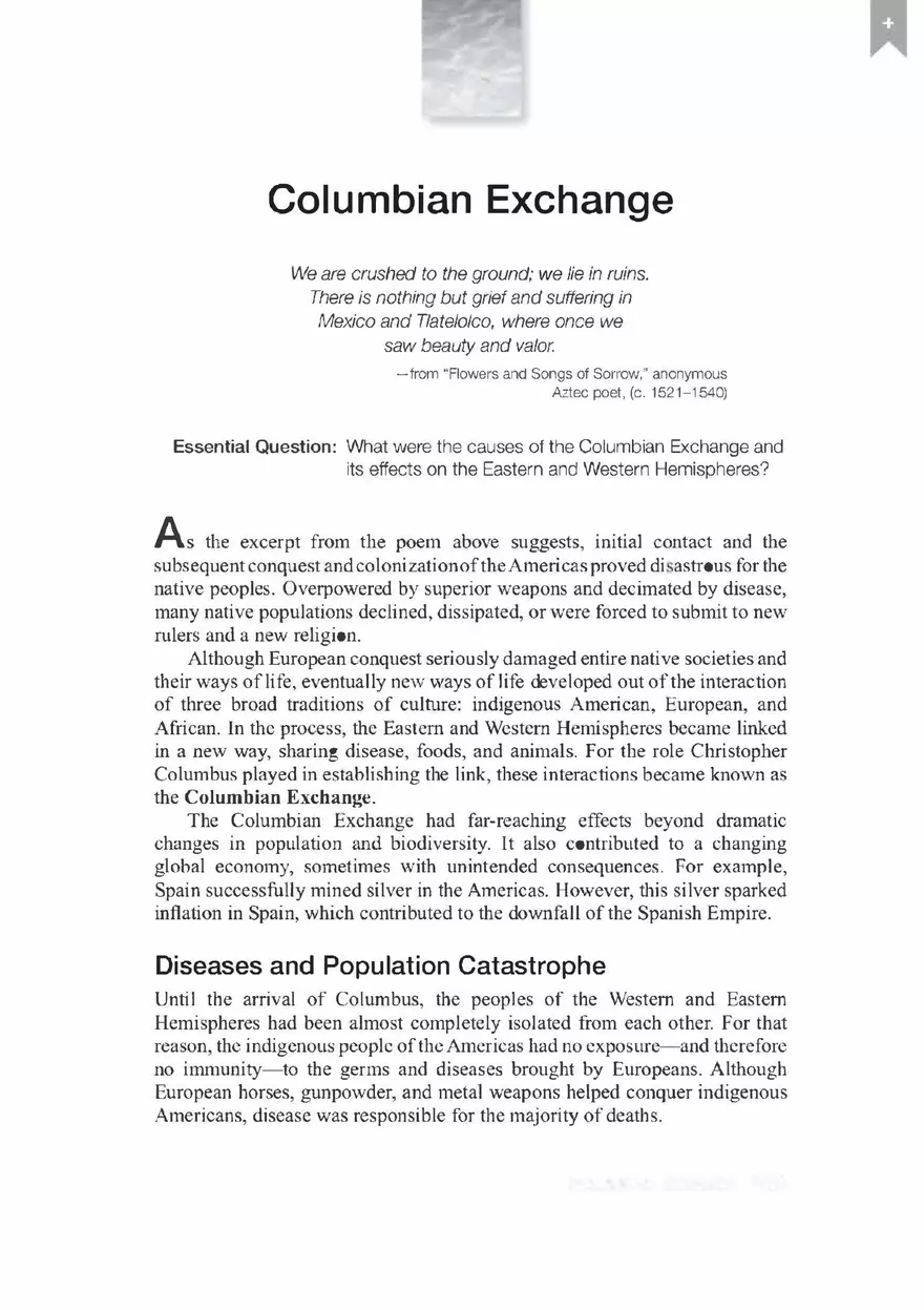 Columbian Exchange History - Page 1