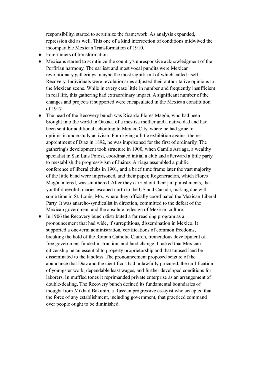 Porfirio Díaz and His Rule - Lecture Notes - Page 3