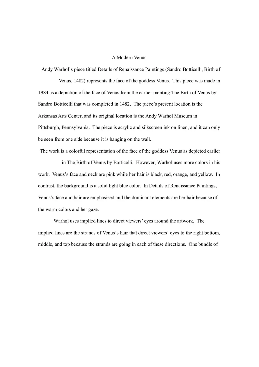 A Modern Venus - Page 1