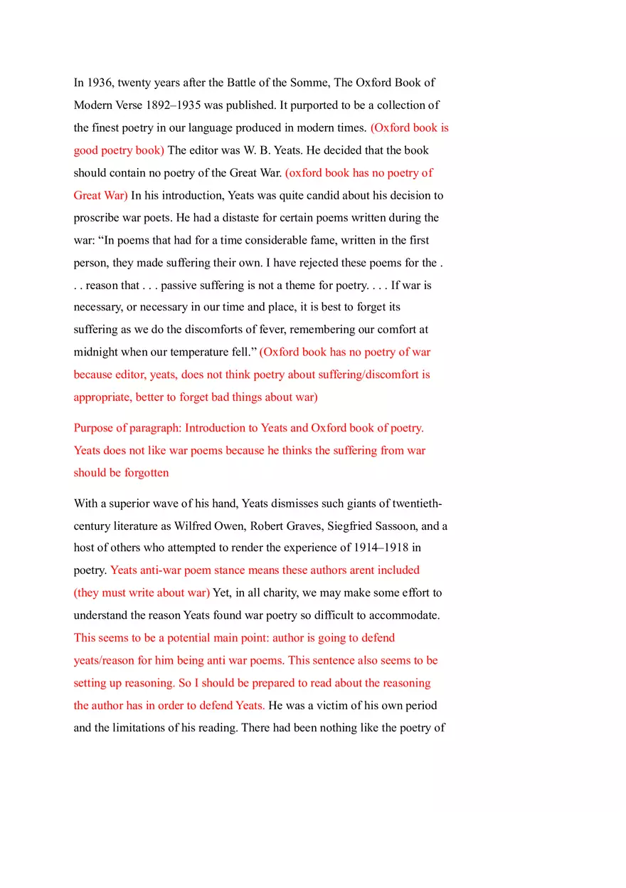 The Oxford Book of Modern Verse and W.B. Yeats' Rejection of War Poetry - Page 1