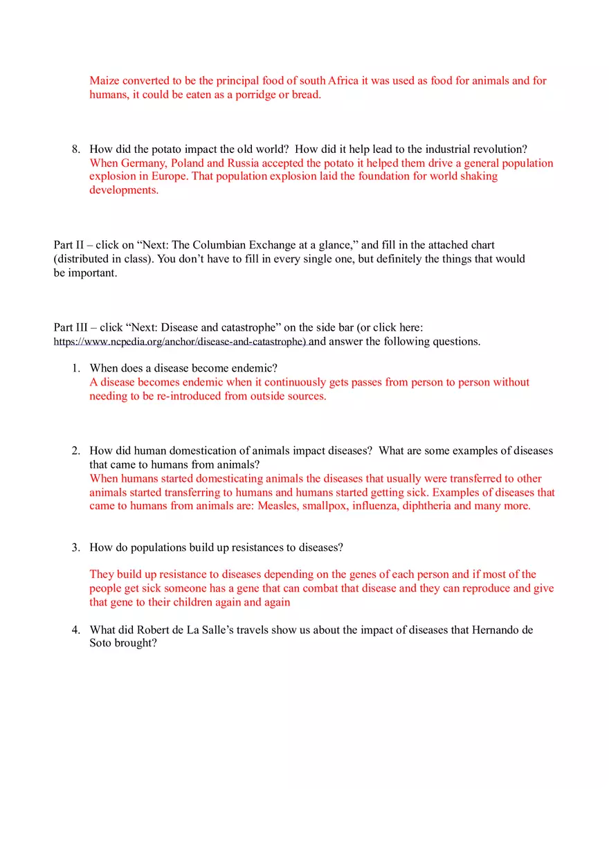 Columbian Exchange Activity - Page 2
