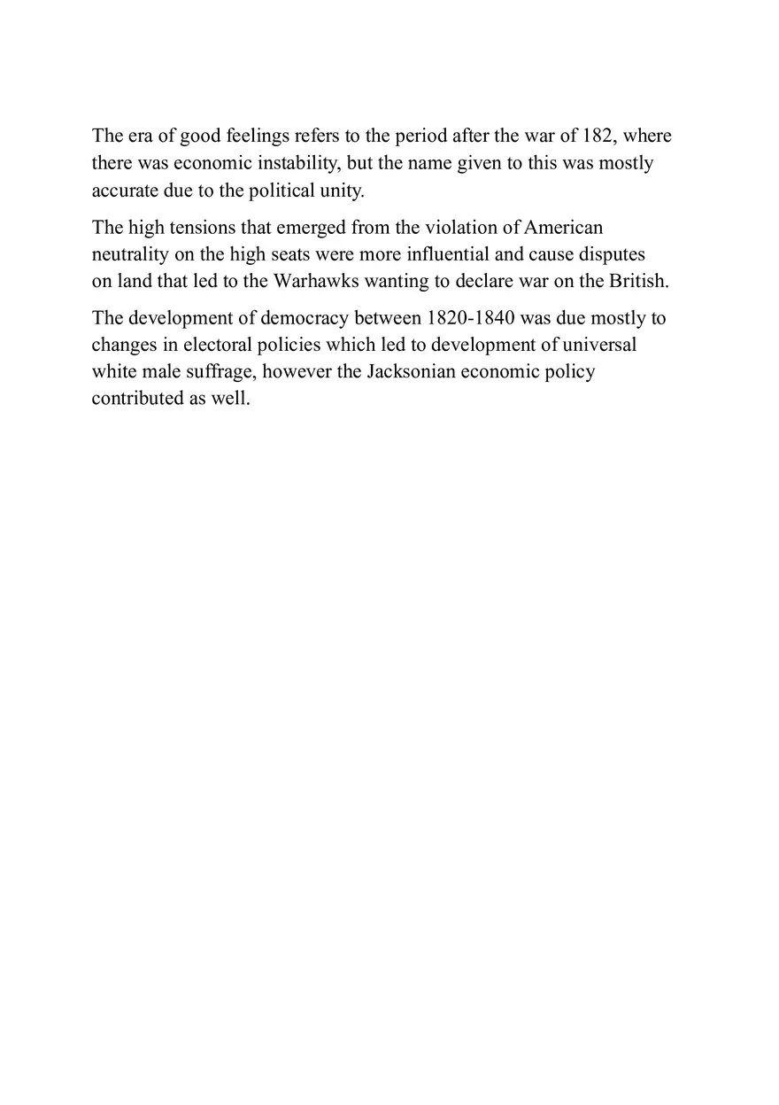 Democracy Between 1820-1840 - Page 1