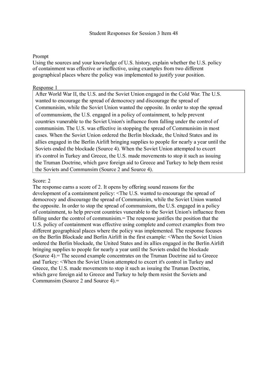 U.S. History Practice Test Part 4 - Page 9