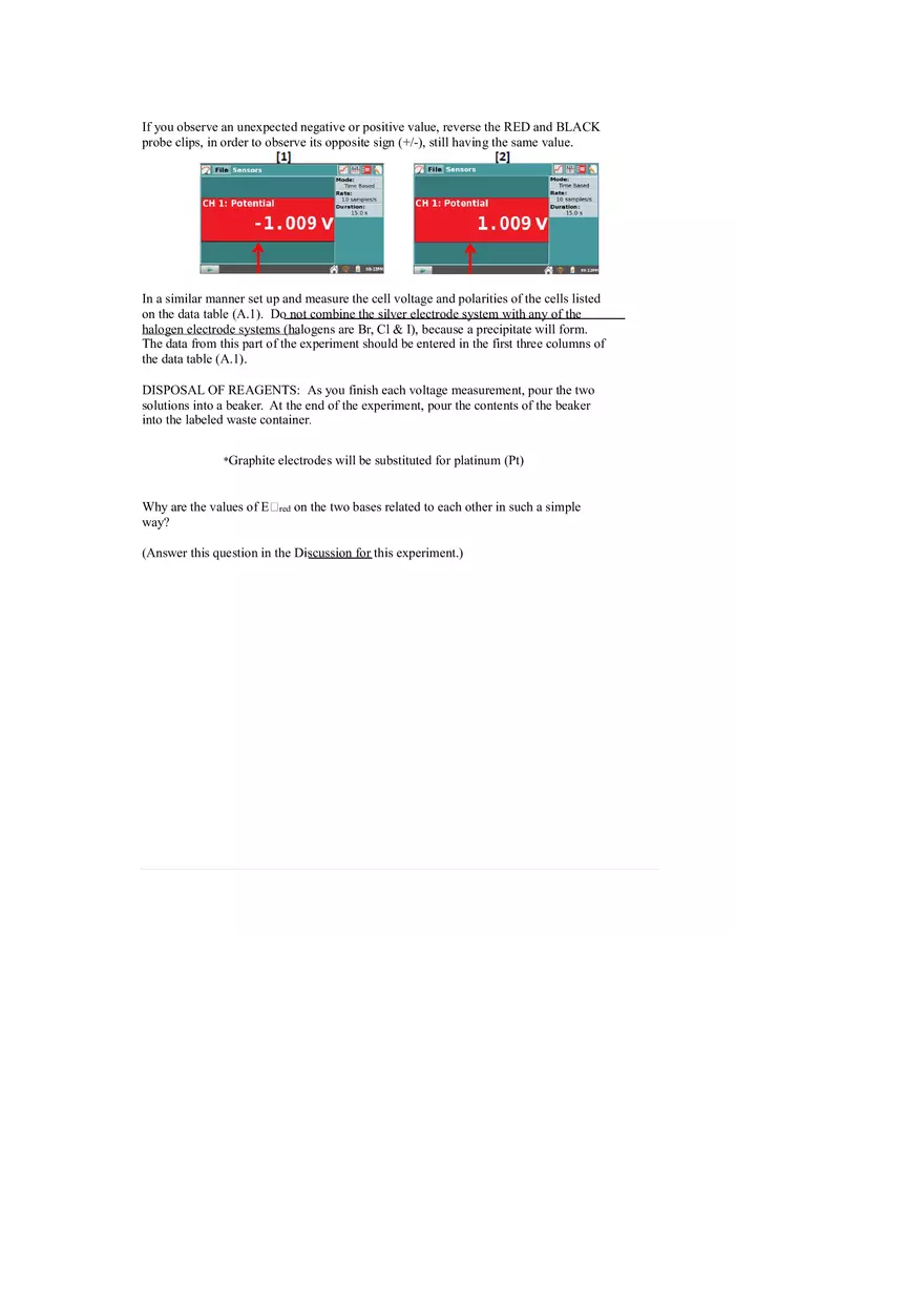 Voltaic Cell Measurements Guide - Page 6