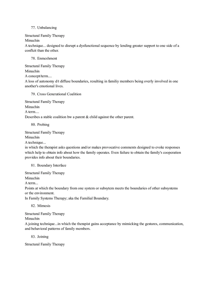 Family Therapy and Psychological Theories Quiz - Page 9