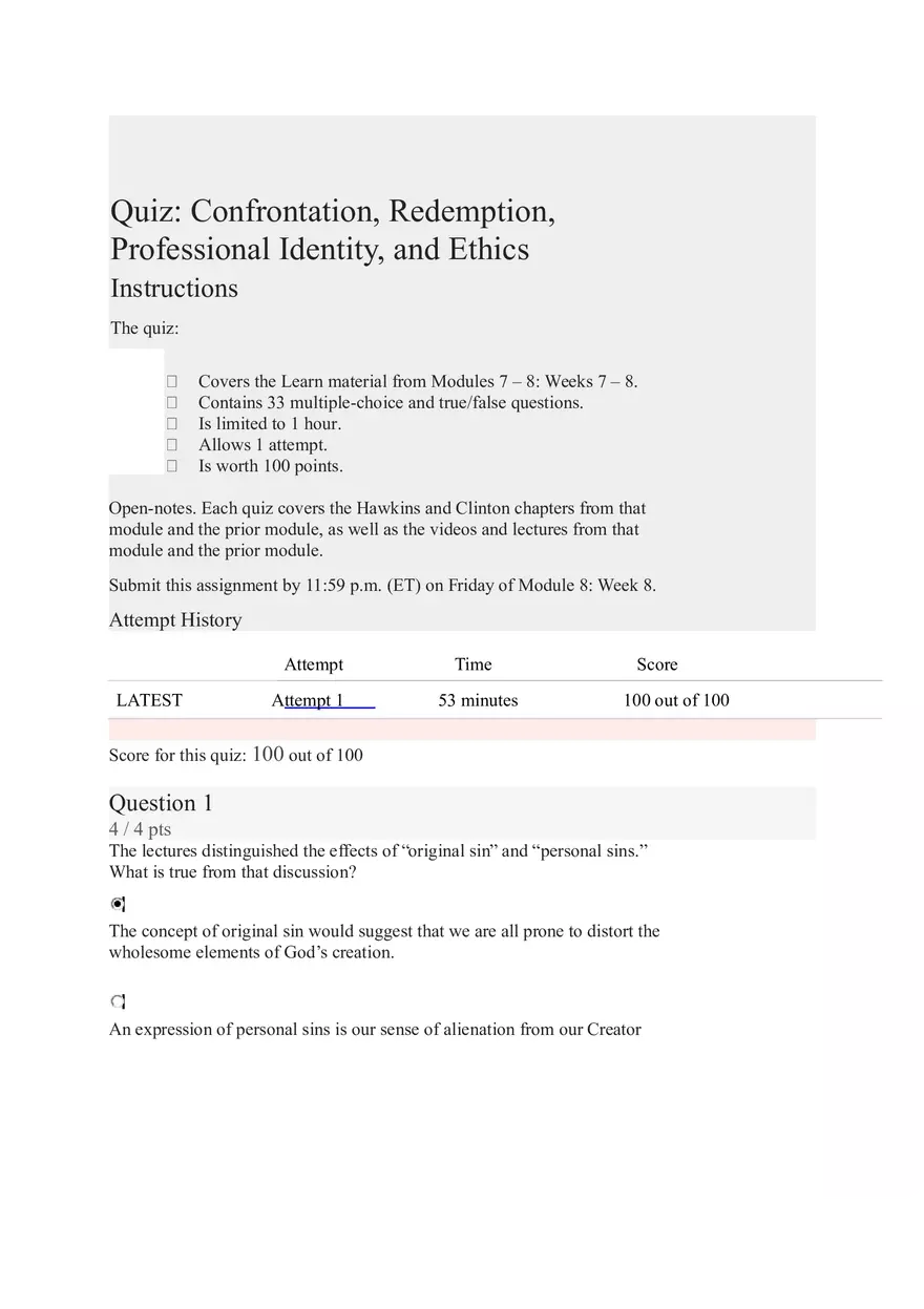 Confrontation, Redemption, Professional Identity, and Ethics - Page 1