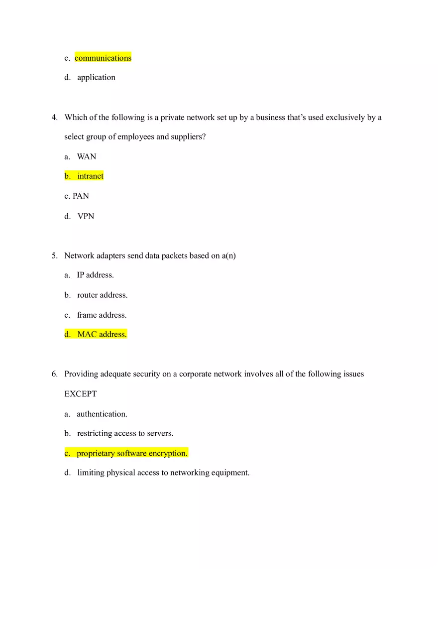 Business Adminstration Quiz Objective 12 - Page 2