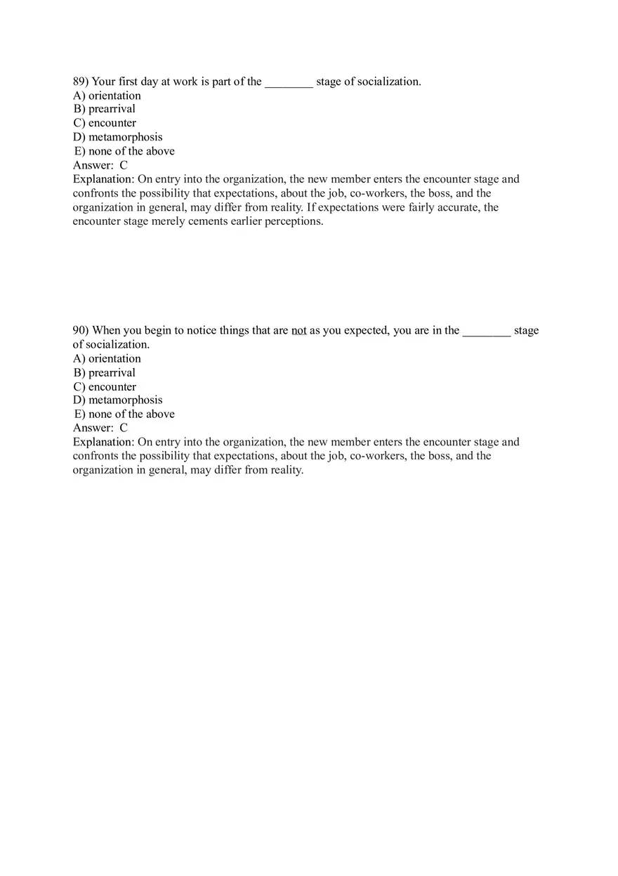 Organizational Behavior (Organizational Culture) Answer Key Part 5 - Page 3