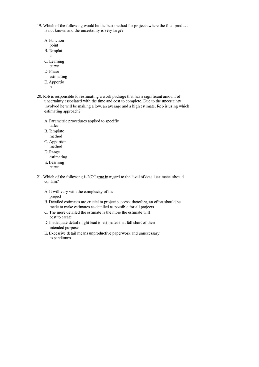 Project Management - Estimating Project Times and Costs - Page 7